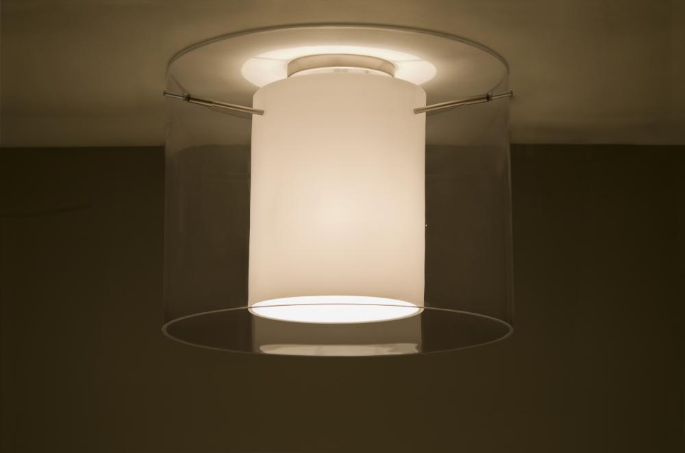 Besa Ceiling Pahu 16 Satin Nickel Transparent Smoke/Opal 1x11W LED