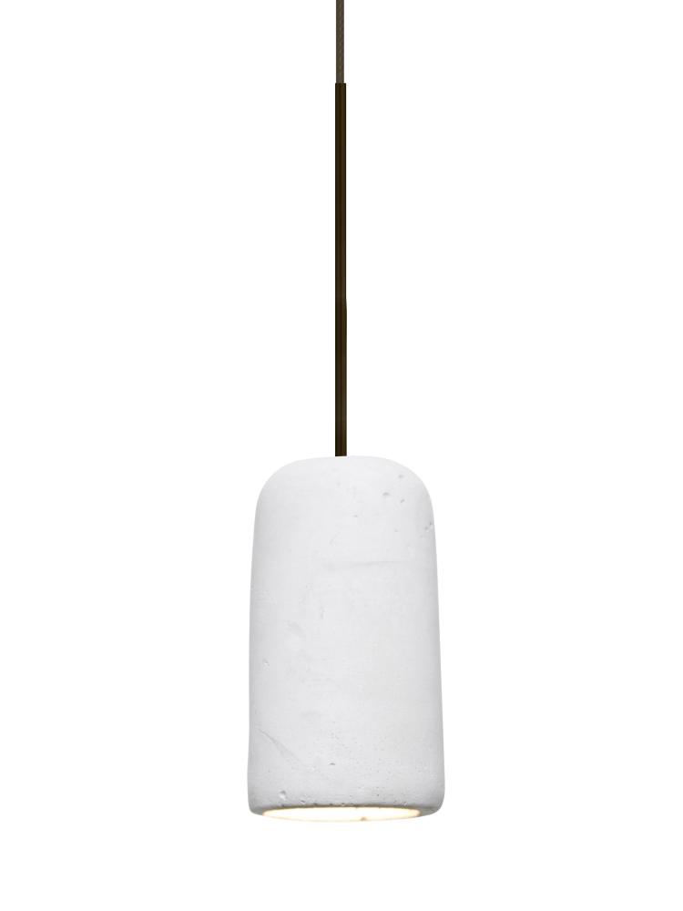 Besa Glide Cord Pendant, White, Bronze Finish, 1x2W LED