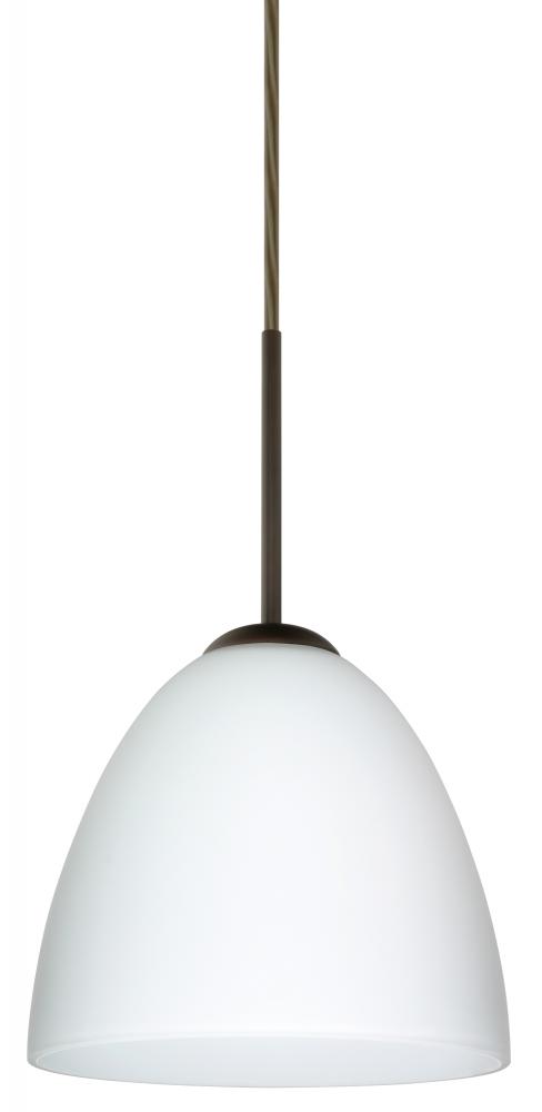 Besa Vila LED Pendant For Multiport Canopy Opal Matte Bronze 1x9W LED