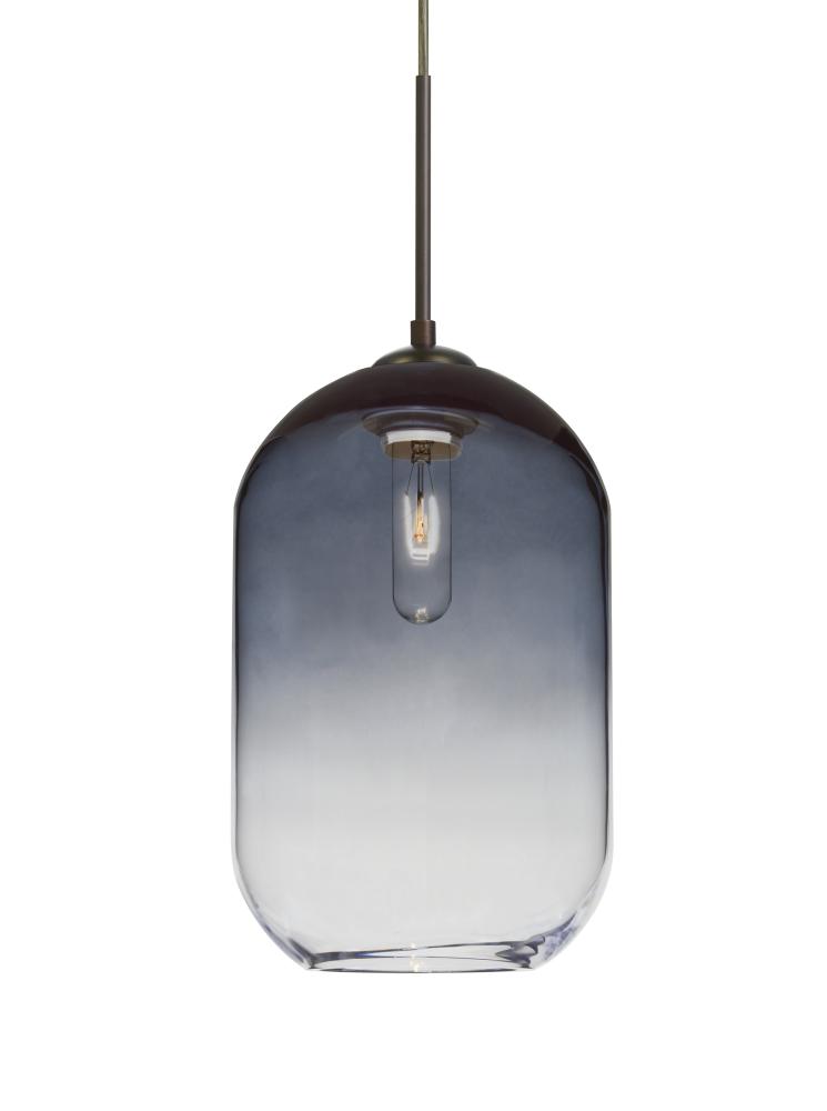 Besa, Omega 12 Cord Pendant For Multiport Canopies,Steel/Clear, Bronze Finish, 1x60W