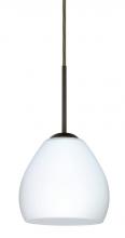 Besa Lighting 1BC-412207-LED-BR - Besa Bolla LED Pendant Opal Matte Bronze 1x9W LED