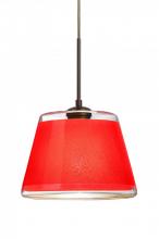 Besa Lighting 1JT-PIC9RD-LED-BR - Besa Pendant Pica 9 Bronze Red Sand 1x9W LED