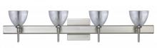 Besa Lighting 4SW-1758SF-LED-SN-SQ - Besa Divi Wall With SQ Canopy 4SW Silver Foil Satin Nickel 4x5W LED