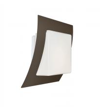 Besa Lighting AXIS10-LED-BR - Besa, Axis 10 Sconce, Opal/Bronze, 1x9W LED
