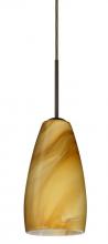 Besa Lighting B-1509HN-HAL-BR - Besa Chrissy Pendant For Multiport Canopy Bronze Honey 1x40W Halogen