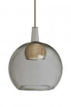 Besa Lighting J-BENJISMNA-LED-BR - Besa, Benji Cord Pendant For Multiport Canopy, Smoke/Natural, Bronze Finish, 1x9W LED