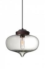 Besa Lighting J-MIRACL-BR - Besa Mira Pendant For Multiport Canopy Bronze Clear 1x60W T10