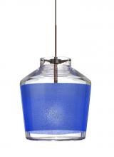 Besa Lighting X-PIC6BL-BR - Besa Pendant For Multiport Canopy Pica 6 Bronze Blue Sand 1x50W Halogen