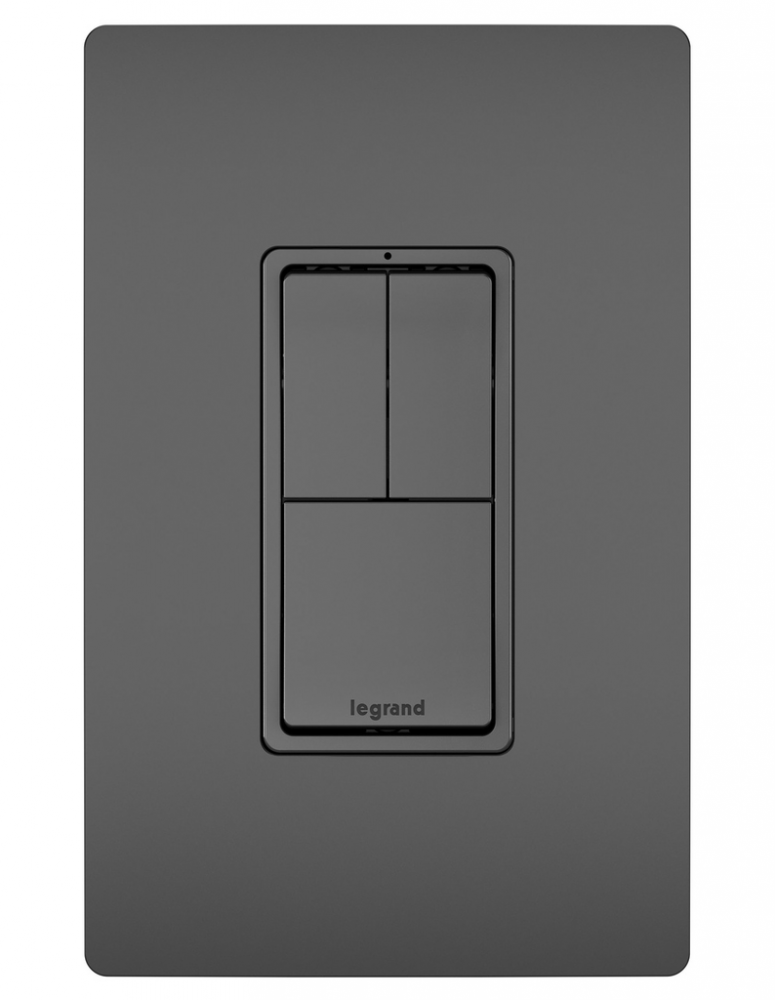 radiant? Two Single-Pole Switches and Single Pole/3-Way Switch, Black