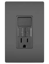Legrand 1597SWTTRBKCCD4 - radiant? Single Pole Switch with Tamper Resistant Self Test GFCI Outlet, Black