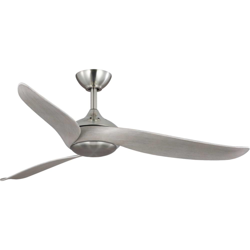 Conte Collection 52-in Three-Blade Brushed Nickel Contemporary Ceiling Fan