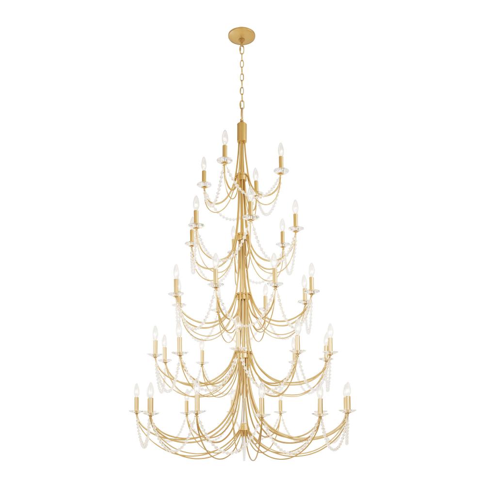 Brentwood 40-Lt 5-Tier Chandelier - French Gold