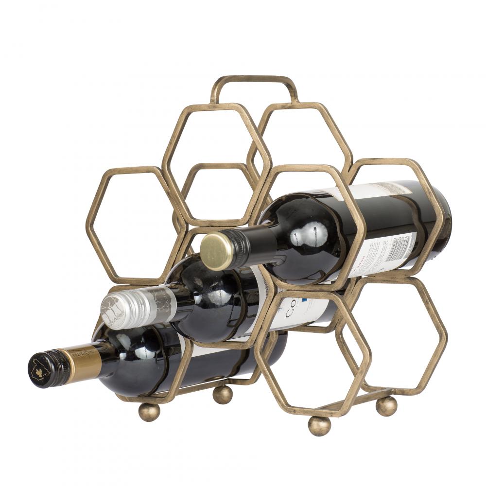 Hexagonal Wine Rack - Havana Gold