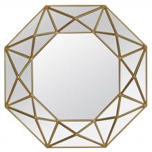 Varaluz 408A02 - Geo Octagonal Accent Mirror - Aged Gold
