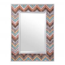Varaluz 4DMI0125 - Jemma Waxed Colorful Chevron Wood Rectangular Mirror