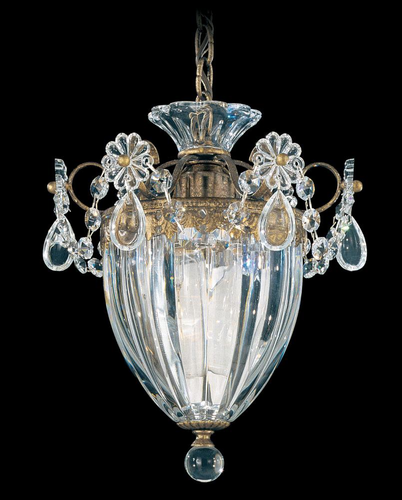 Bagatelle 1 Light 120V Mini Pendant in Aurelia with Clear Heritage Handcut Crystal