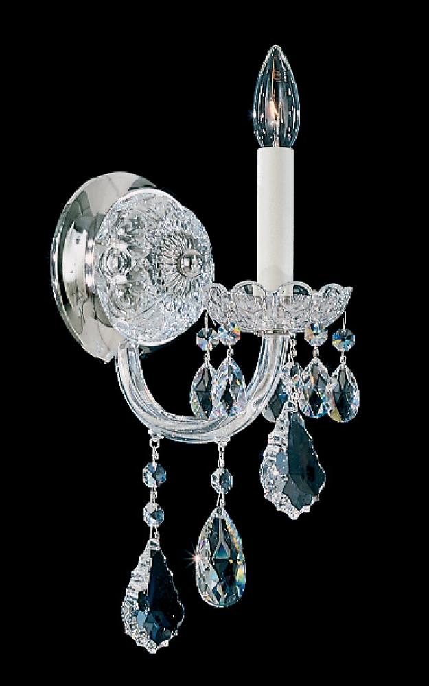 Olde World 1 Light 120V Wall Sconce in Aurelia with Clear Heritage Handcut Crystal