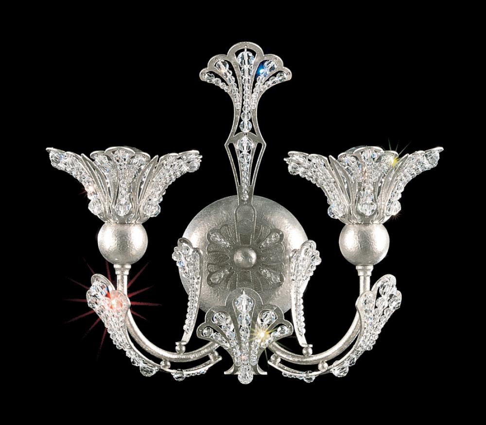 Rivendell 2 Light 120V Wall Sconce in Heirloom Gold with Clear Crystals from Swarovski