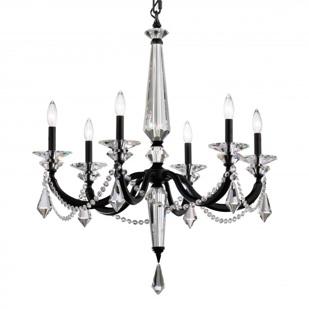 Verona 6 Light 120V Chandelier in Heirloom Gold with Clear Radiance Crystal