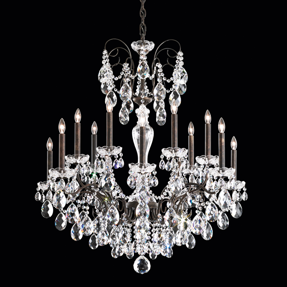 Sonatina 14 Light 120V Chandelier in Aurelia with Clear Heritage Handcut Crystal