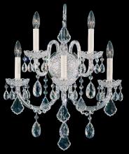Schonbek 1870 6806-211H - Olde World 5 Light 120V Wall Sconce in Aurelia with Clear Heritage Handcut Crystal