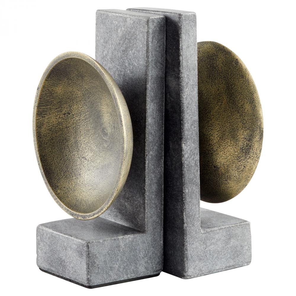Taal Bookends|Black|Brass