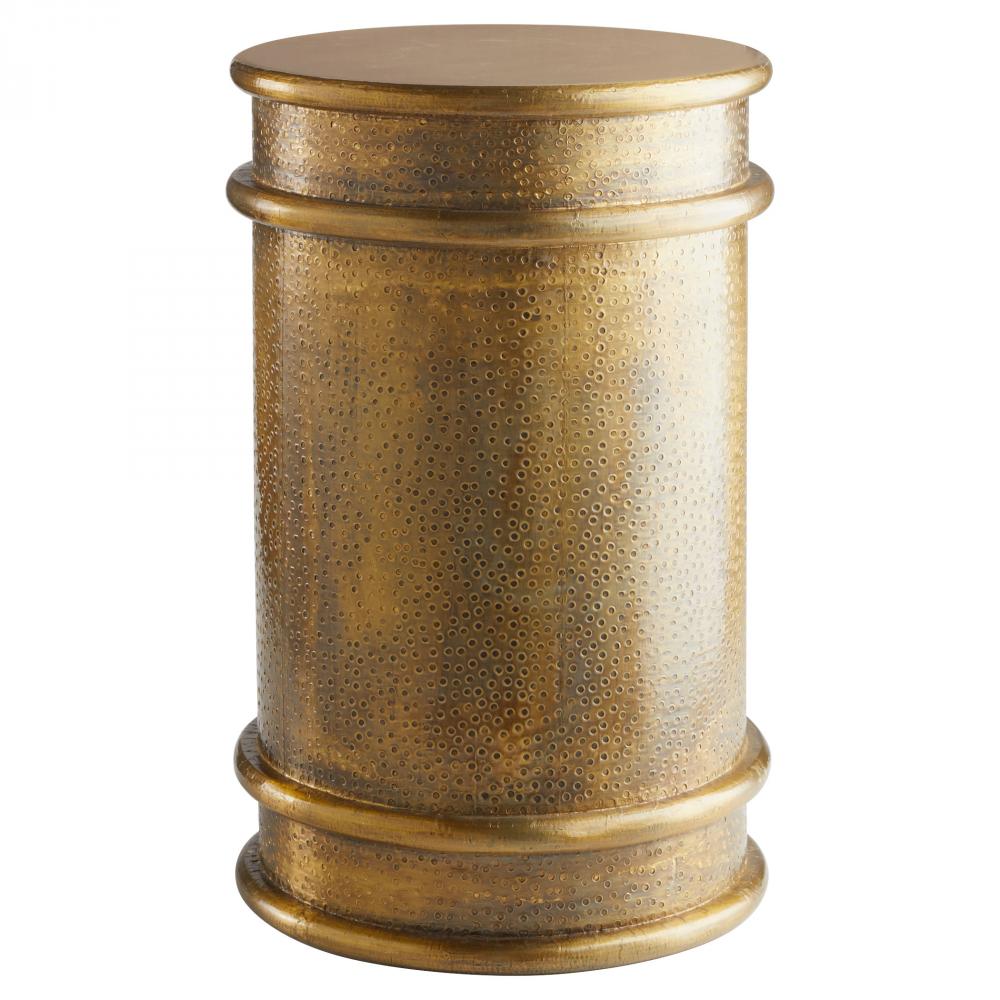 Gavel Accent Table| Brass