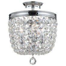 Crystorama 783-CH-CL-MWP - Archer 3 Light Crystal Polished Chrome Ceiling Mount