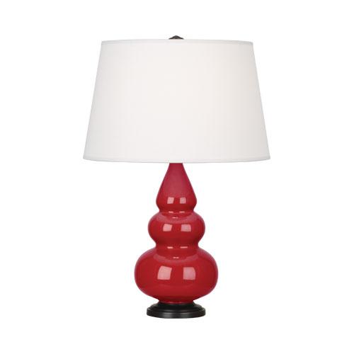 Ruby Red Small Triple Gourd Accent Lamp