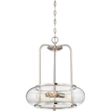 Quoizel TRG1816BN - Trilogy Brushed Nickel w/ Clear Seedy Glass 3Lt Pendant