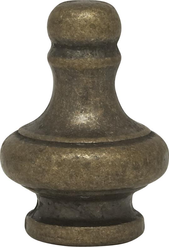 Large Pyramid Knob; 1-1/4" Height; 1/8 IP; Antique Brass Finish