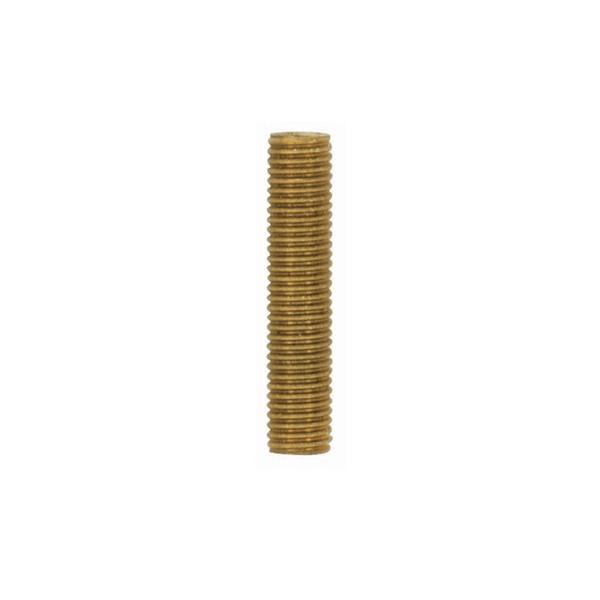 1/8 IP Solid Brass Nipple; Unfinished; 2" Length; 3/8" Wide