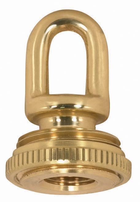 1/4 IP Cast Brass Screw Collar Loops with Ring 1/4 IP Fits 1" Canopy Hole Ring