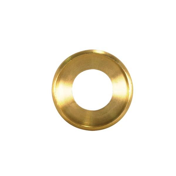 Turned Brass Check Ring; 1/4 IP Slip; Unfinished; 1-1/4" Diameter