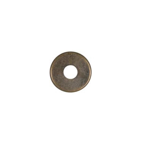 Steel Check Ring; Curled Edge; 1/8 IP Slip; Antique Brass Finish; 1-1/2" Diameter