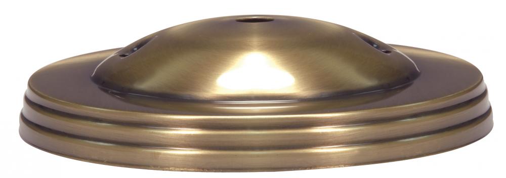 Smooth Canopy Kit And Matching Hardware; Antique Brass Finish; 5" Diameter; 7/16" Center