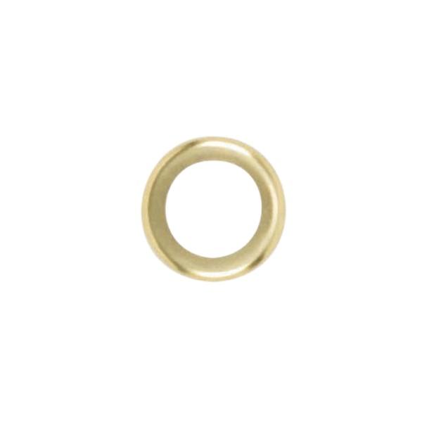 Steel Check Ring; Curled Edge; 1/4 IP Slip; Brass Plated Finish; 1-3/4" Diameter