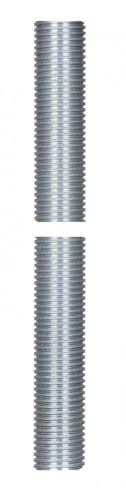 1/4 IP Steel Nipple; Zinc Plated; 8" Length; 1/2" Wide