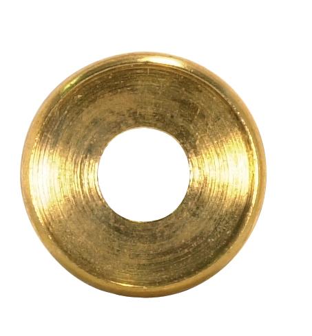Turned Brass Double Check Ring; 1/8 IP Slip; Burnished And Lacquered; 1" Diameter