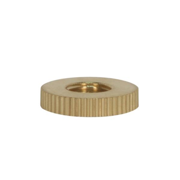 Knurl Solid Brass Check Ring; 1/8 IP Tapped; 1" Diameter