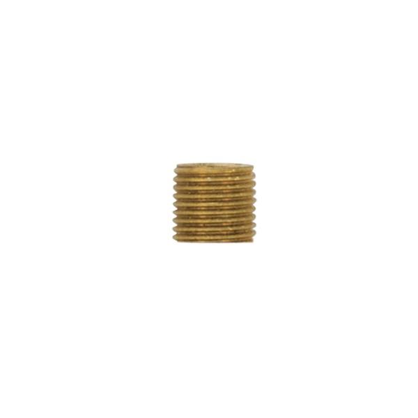 1/4 IP Solid Brass Nipple; Unfinished; 1-1/2" Length; 1/2" Wide