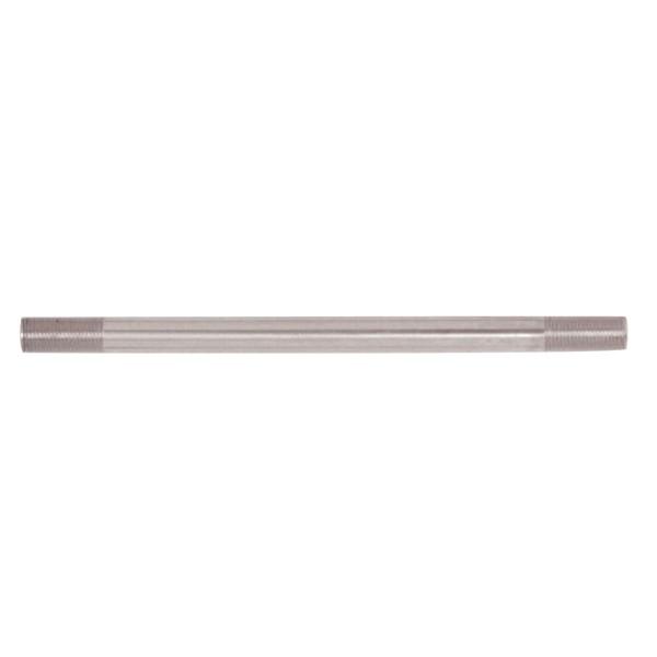 Steel Pipe; 1/8 IP; Nickel Plated Finish; 8" Length; 3/4" x 3/4" Threaded On Both Ends