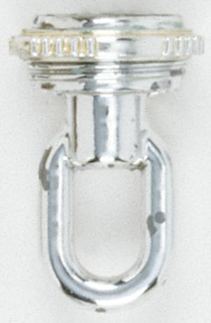 1/4 IP Matching Screw Collar Loop With Ring; 25lbs Max; Chrome Finish