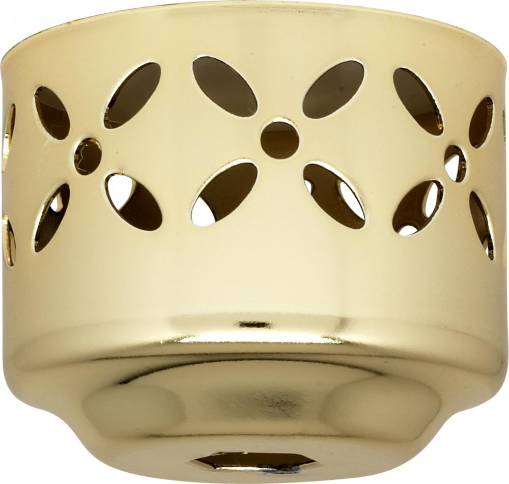 1-5/8" Perforated Fitter; Vacuum Brass Finish