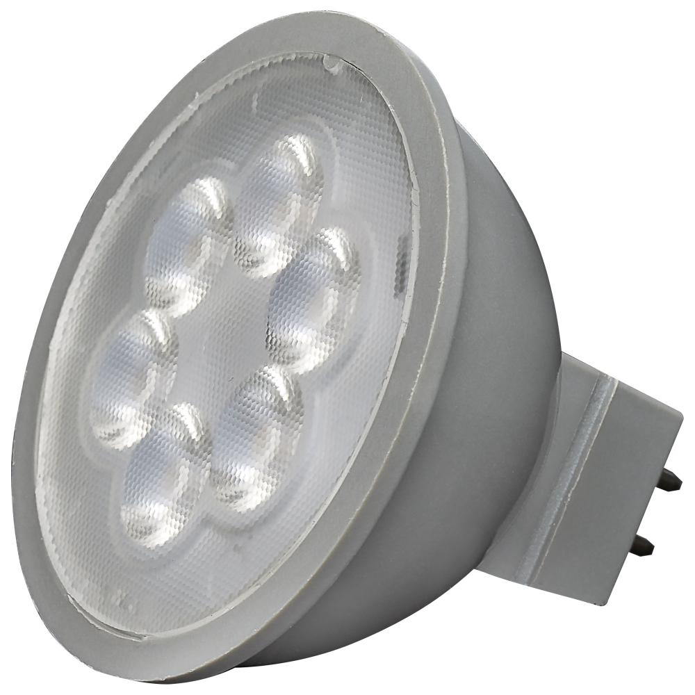 4.5 Watt MR16 LED; Silver Finish; 3500K; GU5.3 Base; 360 Lumens; 12 Volt