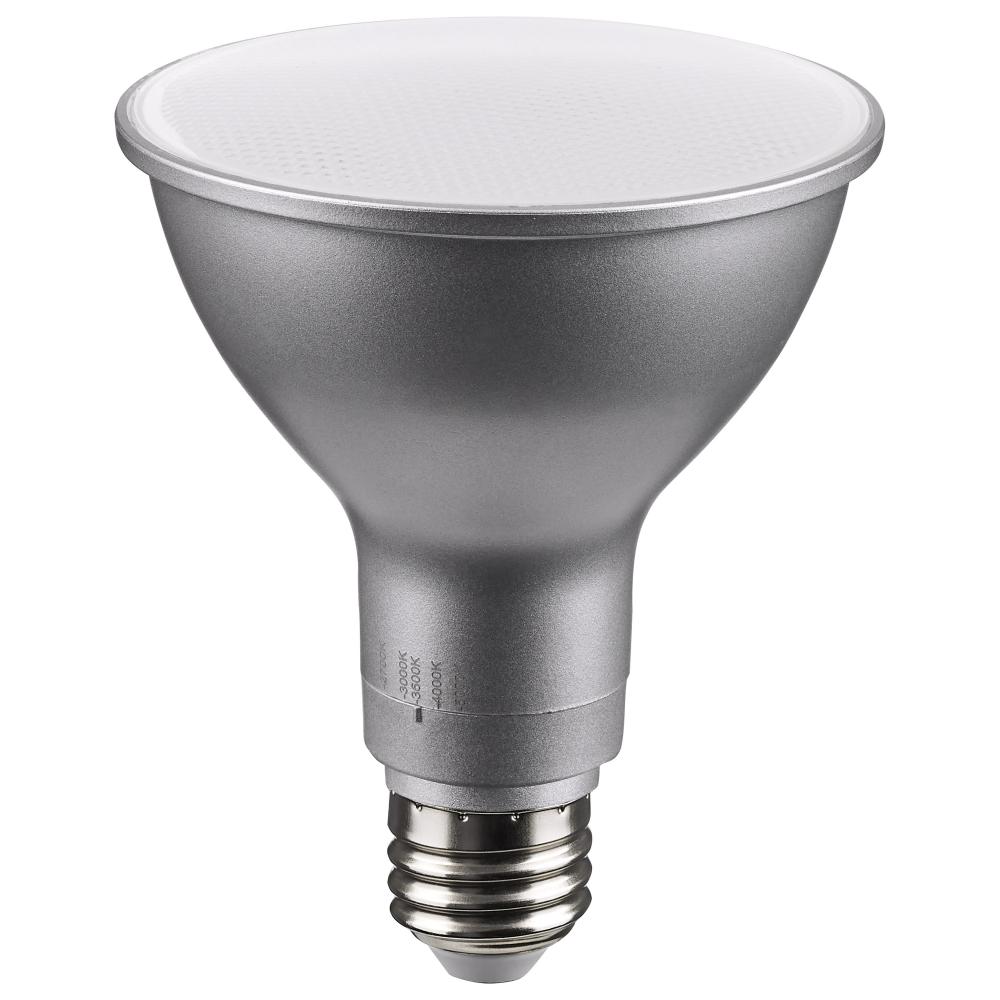 11 Watt PAR30LN LED; Medium Base; Silver Finish; CCT Selectable; 120 Volt; 40 Degree Beam Angle
