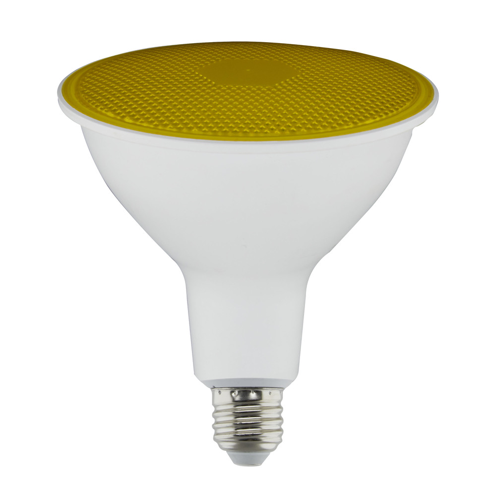 11.5 Watt PAR38 LED; Yellow; 90 degree Beam Angle; Medium base; 120 Volt