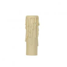Satco Products Inc. 80/1630 - Candelabra Base Resin Half Drip; Ivory Finish; 7/8" Inside Diameter; 1-5/32" Outside