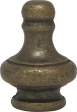 Satco Products Inc. 90/1161 - Large Pyramid Knob; 1-1/4" Height; 1/8 IP; Antique Brass Finish