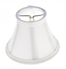 Satco Products Inc. 90/1277 - Clip On Shade; White Silk Bell; 3" Top; 5" Bottom; 4" Side